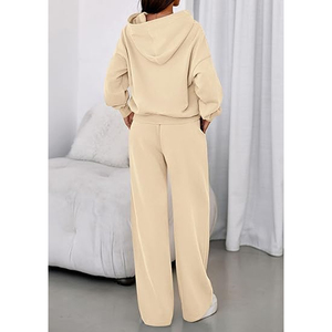 Private Label Women's Casual Hoodie Sweatpants <b>Set</b> Streetwear Tracksuit Manufacturer - Product Image 3