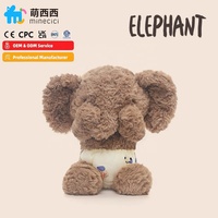 Peluche d'éléphant mignon et timide, jouet en peluche doux, oreiller pour dormir, décoration pour la maison des enfants