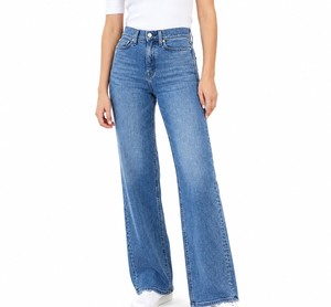 Jeans droits taille haute pour femmes OEM, vente en gros de pantalons en denim pour marques de vêtements, approvisionnement en gros - Product Image 2