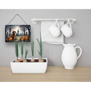 Irish Setter Spooky Halloween pared puerta colgante impresiones Multicolor aluminio Metal cocina pared Bar baño placa decoración del hogar - Product Image 3