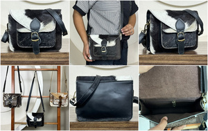 Nuevo diseñador de cuero de vaca genuino occidental elegante Sling Bag bolso de mano Hair On Hide Venta caliente mujeres multiusos Crossbody monedero - Product Image 3