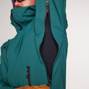 Veste de ski softshell pour homme, grande taille, isolée avec Thinsulate, imperméable, coupe-vent, doublure polaire, fermeture éclair - Product Image 4
