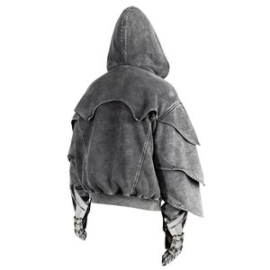 Sudadera con Capucha de Diseño Personalizado para Hombre, Corte Regular, Estilo Urbano, Color Sólido, Informal, con Bordado Personalizado y Serigrafía - Product Image 3