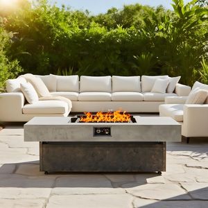 56 X 23 in Tabletop Propane Firepits 50,000 BTU Outdoor <b>Firepit</b> <b>Table</b> for Patio Balcony Three Height Options - Product Image 2