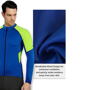 Lightweight Polyester <b>Road</b> Bike Cycling Jersey for Men Customizable Windproof Bicycle Clothing with Sleeves for Cycle Racing - Product Image 2