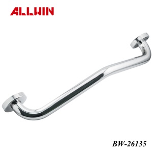 Barre d'appui courbée à 135 degrés en acier inoxydable antidérapante murale pour salle de bain hôtel ALLWIN BW-26135 - Product Image 4