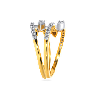 Anillo de Oro de Primera Calidad para Mujer con Doble Halo de Diamantes Brillantes, Filas de Micro Pavé y Acentos de Cuentas de Ónix Negro Intenso sobre una Base Lisa - Product Image 4
