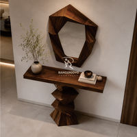 Console moderne en bois et miroir mural décoratif moderne