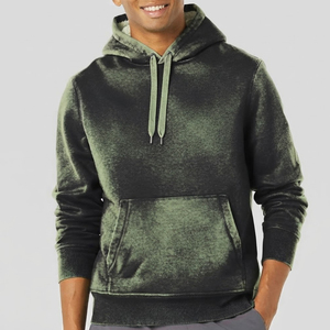 Sudadera con Capucha de Alta Calidad, Estilo Vintage, Corte Holgado, Efecto Desgastado por el Sol, Manga Larga, para Hombre - Product Image 1