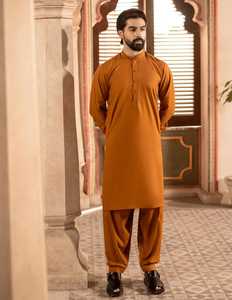 Vêtements pour hommes à la mode, salwar kameez en tissu de coton, vêtements indiens et pakistanais, tenue ethnique à manches longues, qualité supérieure - Product Image 3