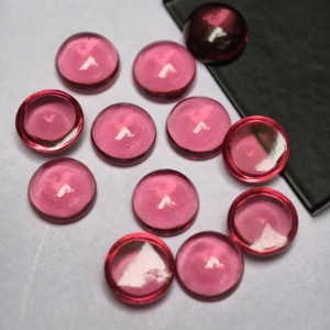 พลอยทัวร์มาลีนสีชมพูทรงกลมเจียระไนแบบไฮโดร บริลเลียนท์ คัปชอน - Product Image 3
