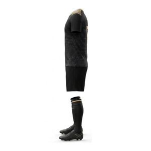 Conjunto de Uniforme de Fútbol Sublimado Personalizado, Estampado Negro, Manga Corta, Corte Atlético para Hombre, Todas las Temporadas, Absorbe la Humedad, Equipación de Equipo - Product Image 6