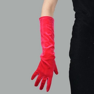 Gants longs en velours extensible pour soirée opéra, style Charleston, 40 cm - Product Image 3