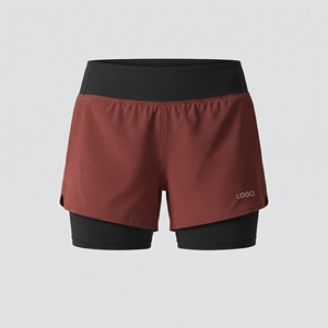 Shorts de sport 2-en-1 personnalisés pour femmes, légers, avec poches, pour la course, la gym et l'entraînement – Vente en gros - Product Image 4