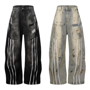 Jeans de Estilo Boyfriend Personalizados con Correa Ajustable, Transpirables, Impermeables, de Secado Rápido, Cintura Media, Tela Vaquera Ligera, Proveedor OEM - Product Image 5