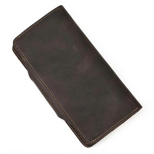 Portefeuille pour téléphone portable à fermeture éclair longue pour femmes Portefeuille pour cartes en cuir ciré LSW-0035 - Product Image 4