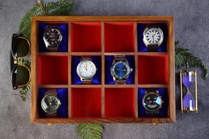 Boîte à montres Royal Time Vault Heritage LuxeTick, organiseur en bois, boîte à montres Crown Prestige, 12 emplacements, boîte de rangement pour bijoux, boîte à montres Elite - Product Image 5