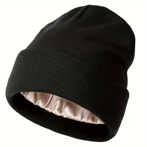 <b>Fleece</b> Lined Knit <b>Beanie</b> Hat Extra Warm Winter Cap Soft Stretch Fold Cuff Plain Custom Embroidery Unisex OEM ODM Wholesale - Product Image 6