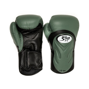 Gants de boxe de qualité supérieure 12 oz en cuir avec fermeture Velcro pour entraînement adulte - Product Image 1