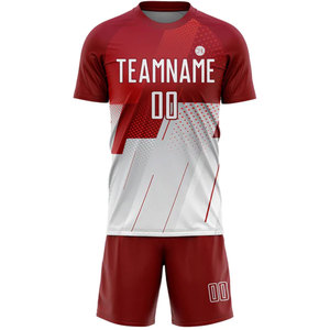 ชุดฟุตบอลชาย เสื้อผ้าระบายอากาศได้ดี เสื้อเจอร์ซีย์และกางเกงขาสั้น สำหรับการแข่งขันสโมสรและการฝึกซ้อม - Product Image 1