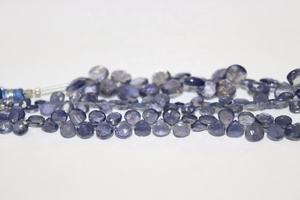Iolite Faceted Heart Shape Beads 5,5-6mm 8 pulgadas Iolite Side Cut Heart Venta al por mayor Iolite Jewelry Beads - Product Image 4