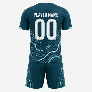เสื้อฟุตบอลทีมพิมพ์ลายตามสั่ง ผ้าไมโครเมช โพลีเอสเตอร์รีไซเคิล แขนเสื้อแบบแร็กแลน ช่องระบายอากาศสั้น ขายส่งจำนวนมาก - Product Image 4