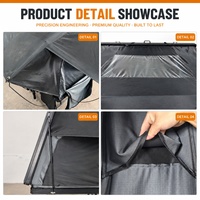 Tente de toit rigide à ouverture latérale en aluminium, profil fermé de 18 cm, hauteur de 137 cm, imperméable, légère, RTT