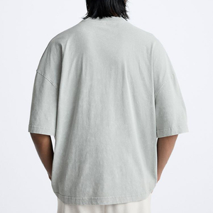 Camisetas de Algodón 100% para Hombre, Diseño Personalizado con Logotipo, Camisetas Blancas de Alta Calidad, Camiseta Extra Grande con Hombros Caídos para Hombre - Product Image 3