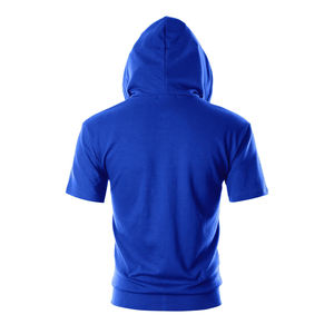 Sudadera con Capucha y Cremallera de Manga Corta, Estilo Urbano Informal, Ligera, Deportiva, Transpirable, para Hombre - Product Image 2