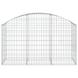 ตะกร้า Gabion โค้งใน59.1 "x 19.7" x 31.5 "/39.4" ขนาดเหล็กชุบสังกะสีสำหรับสวน - Product Image 3