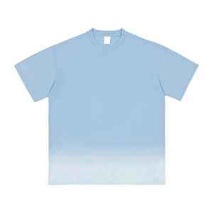 T-shirt surdimensionné délavé à l'acide noir dégradé vintage personnalisé pour homme – Vêtements pour hommes - Product Image 3