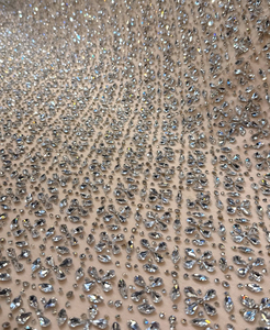 Tissu en dentelle lourde brodée à la main pour vêtements de mariée, prix direct usine, fournisseur en gros OEM/ODM - Product Image 1