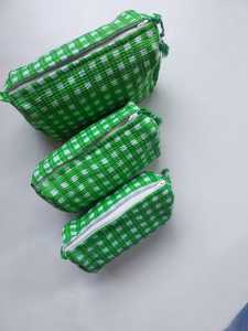 <b>Makeup</b> Organizer Bag Travel Toiletry Pouch Soft Cotton Block Print Cosmetic <b>Storage</b> <b>for</b> Skincare Products - Product Image 3