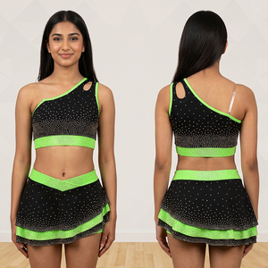 Uniforme de Animadoras Personalizado de Alta Calidad con su Logotipo, Ropa de Entrenamiento, Top Deportivo y Falda para Práctica de Baile - Product Image 1