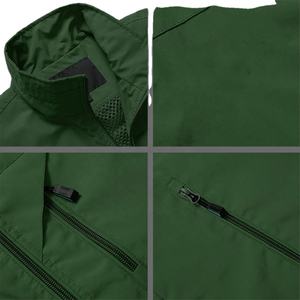 Chaleco de Verano con Cierre Completo, Malla Transpirable, Múltiples Bolsillos, para Hombre, Chaqueta sin Mangas Informal con Muchos Bolsillos - Product Image 5