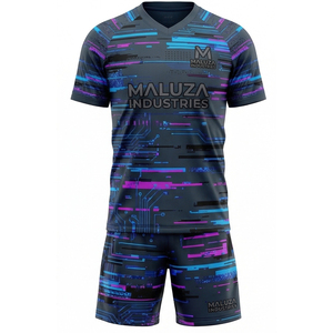 Ensemble d'entraînement de football moderne, maillot et short, vêtements de sport, uniforme d'équipe de football, respirant, MALUZA INDUSTRIES - Product Image 2