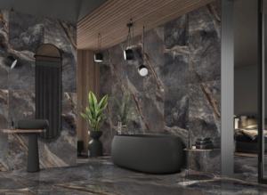 Carreaux de porcelaine haute brillance de qualité supérieure 800x1600 1200x1800 750x1500mm, conçus pour les intérieurs contemporains avec une réflexion lumineuse - Product Image 2