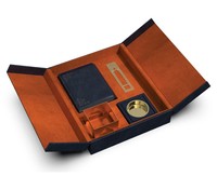 Ensemble cadeau de brûleur à Bakhoor en cuir de qualité supérieure avec une combinaison personnalisée de brûleur en acier et en bois, spécialement conçu pour l'Aïd et le Ramadan