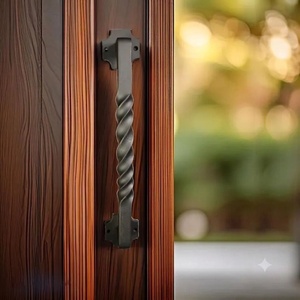 Poignée de portail en fer forgé résistant à la rouille – Forgée à la main, facile à installer – Pièce décorative de style Asie de l'Est. - Product Image 3