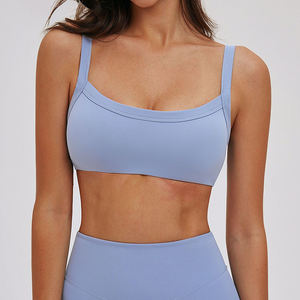 Soutien-gorge de sport réversible léger, respirant, écologique, avec logo personnalisé, col en V, sans bretelles, pour le yoga et l'entraînement - Product Image 5