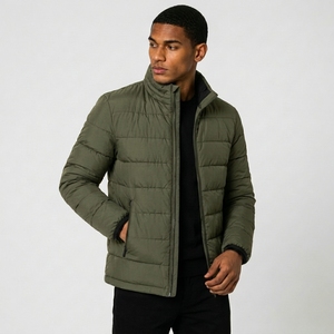 OEM ODM Premium Quilted Winter Puffer <b>Jacket</b> Ready Stock Private Label Outerwear Factory Men's Quick Dry Cotton Filled - Product Image 6