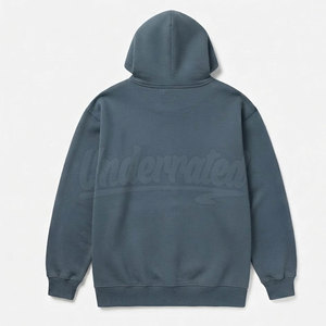 Pulls à capuche en coton pour hommes, coupe oversize, silhouette large, manches longues, style décontracté urbain, fournisseur d'impression personnalisée - Product Image 5