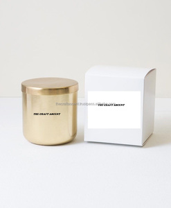 Venta al por mayor de latón de alta calidad vacío vela tarro con tapa de lujo de Metal decoración del hogar perfumado cera de soja vela contenedor con pulido - Product Image 2