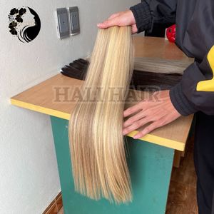 Hali <b>Hair</b> Supply Fast Shipping Super High Quality Dyed Vietnamese Remy Straight Human Machine Double Weft Double Extensions - Product Image 2