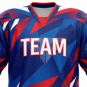 Custom Sublimation Hockey Jersey High Strength Mesh Fabric Unisex Adult Fit Short Sleeve Breathable Plus Size Ice Hockey Jersey - Product Image 3