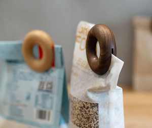 Clip de fermeture en bois pour sacs de donuts et de snacks, organisateur de sacs alimentaires, fournisseur en gros - Product Image 1