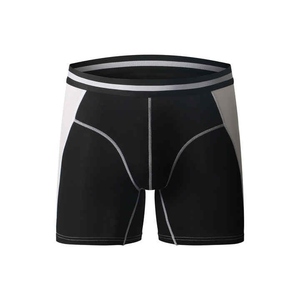 Men's Solid Color Cotton Compression Shorts Mid Waist Elastic Breathable Casual Knitted - Product Image 3