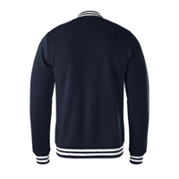 Veste de baseball varsity en PU brodée sur mesure pour hommes, col rabattu, respirante, légère, fermeture éclair, haute qualité