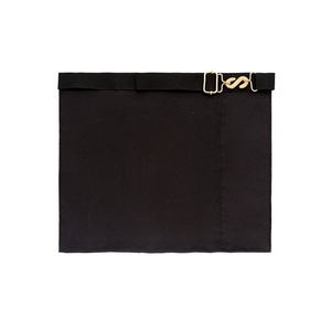 Tablier maçonnique du 30e degré du Rite écossais en cuir fait main noir, blanc, argenté avec broderie croix rouge Chevaliers Kadosh Franc-maçon - Product Image 2