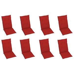 Ensemble de 8 chaises de jardin en bois d'acacia massif rouge, design pliable standard - Product Image 6